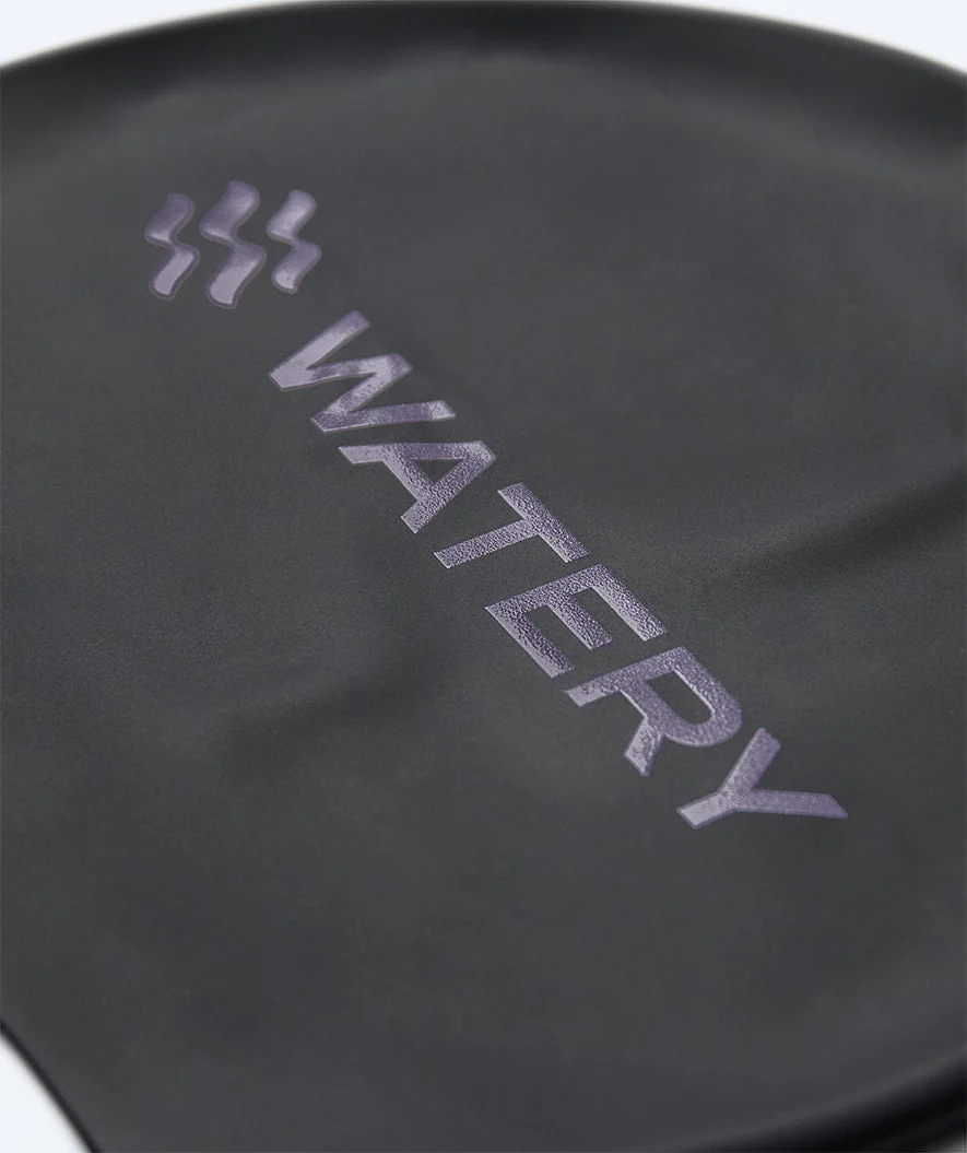 Watery czepek do pływania - Signature Metallic - Czarny/fioletowy - Image 2