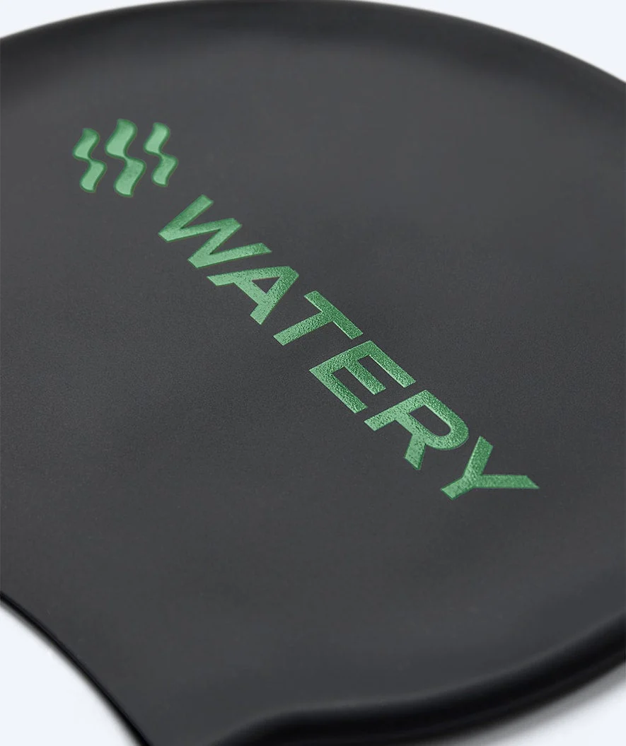 Watery czepek do pływania - Signature Metallic - Czarny/zielony - Image 2