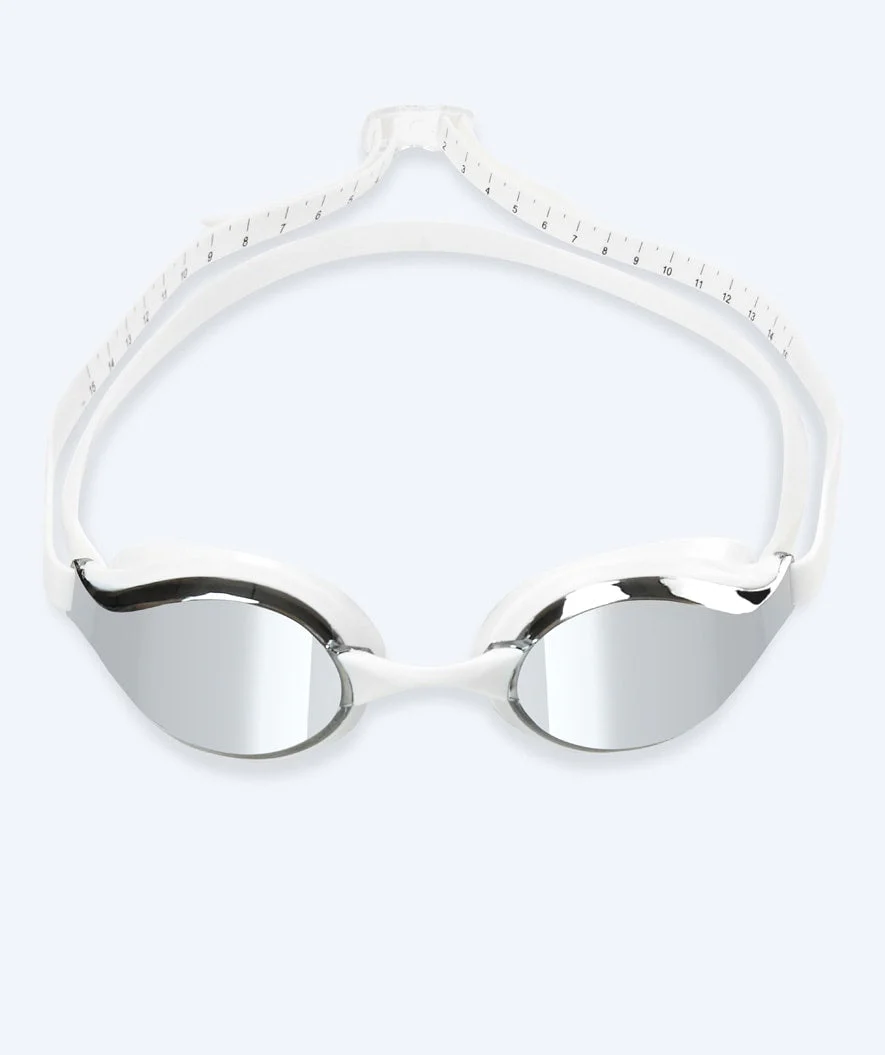 Watery Elite okulary do pływania - Poseidon Mirror - Biały/Srebrny - Image 2