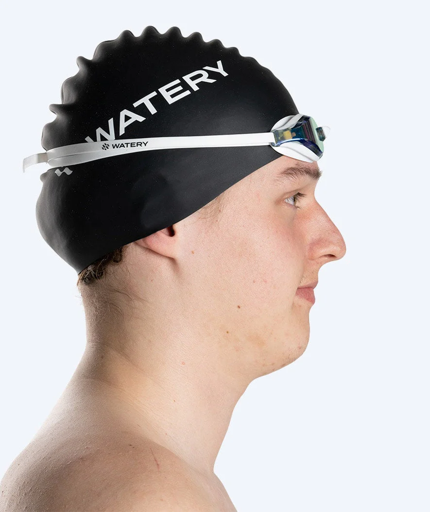 Watery Elite okulary do pływania - Poseidon Mirror - Biały/złoty - Image 8