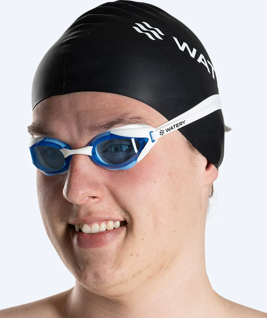 Watery Elite okulary do pływania - Poseidon Ultra - Biały/niebieski - Image 10