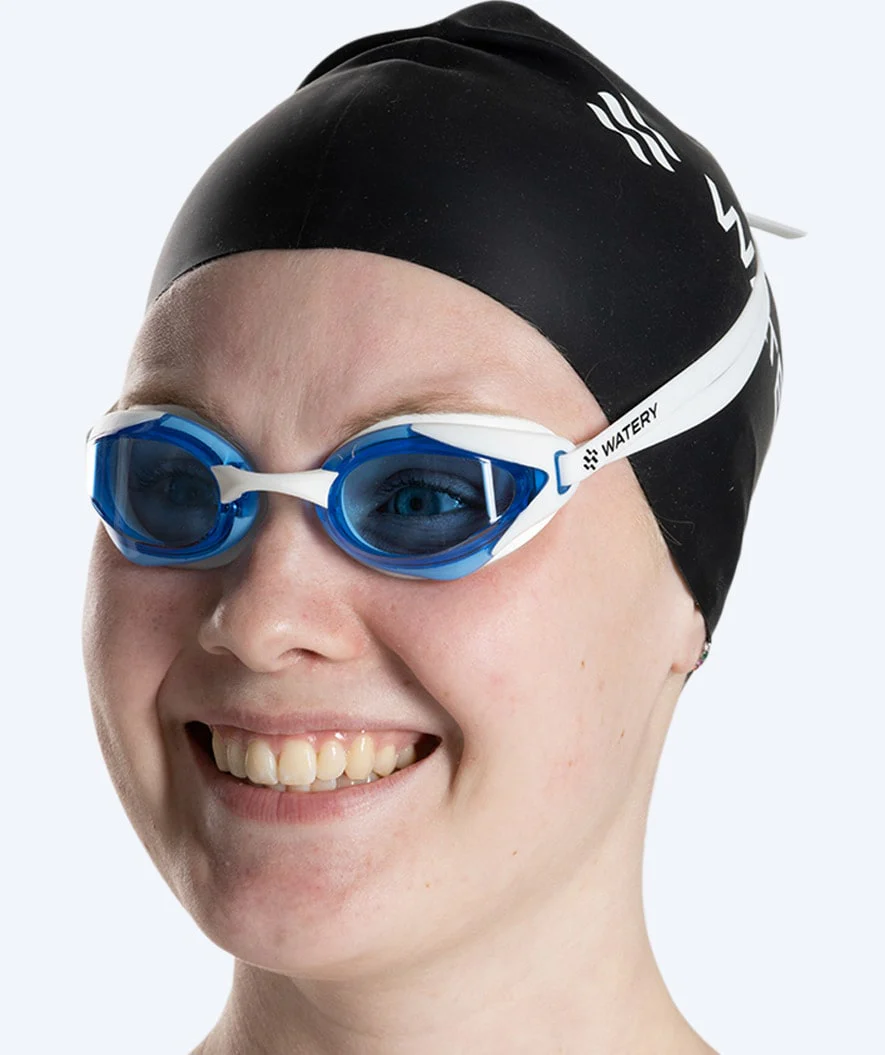 Watery Elite okulary do pływania - Poseidon Ultra - Biały/niebieski - Image 7