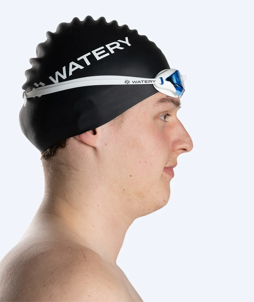 Watery Elite okulary do pływania - Poseidon Ultra - Biały/niebieski - Image 9