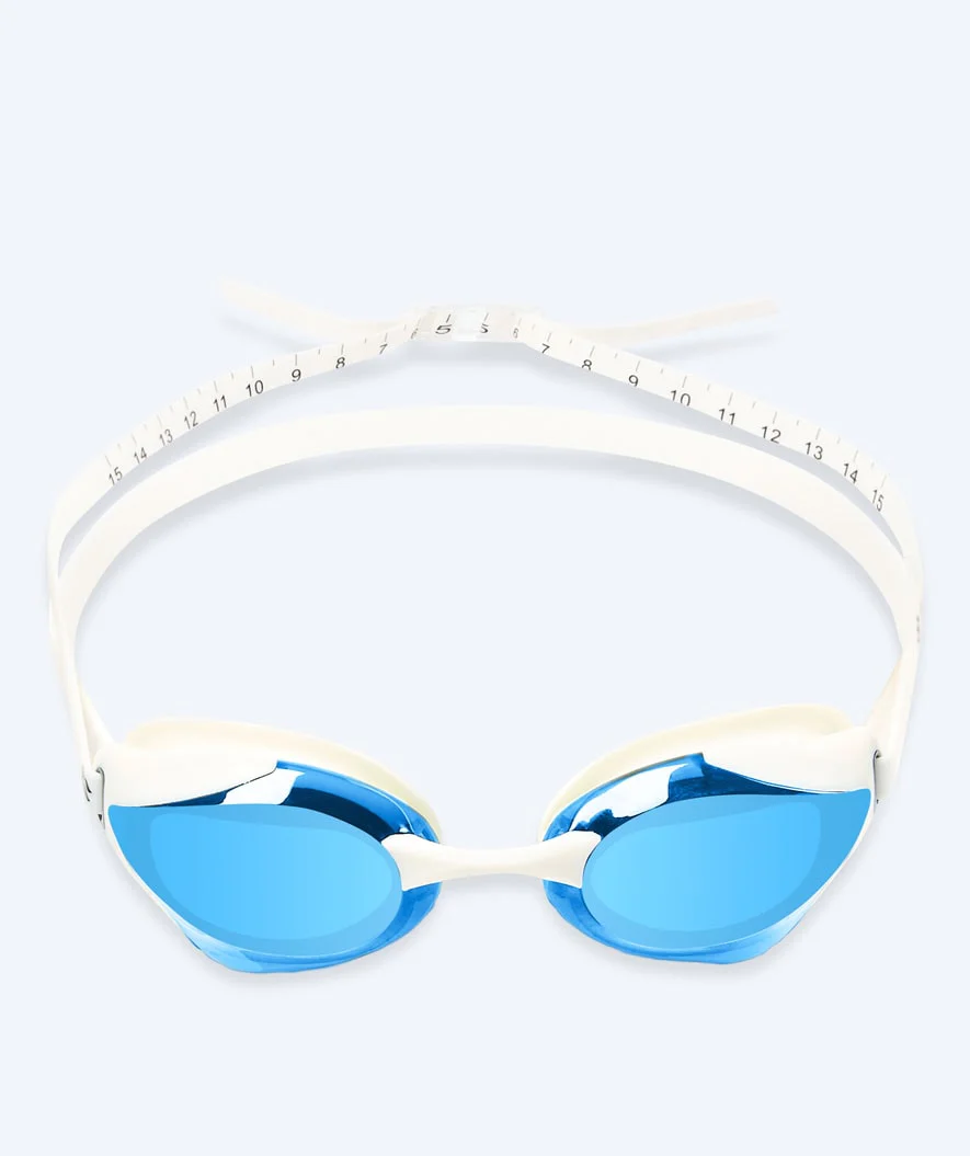 Watery Elite okulary do pływania - Poseidon Ultra Mirror - Biały/niebieski - Image 2