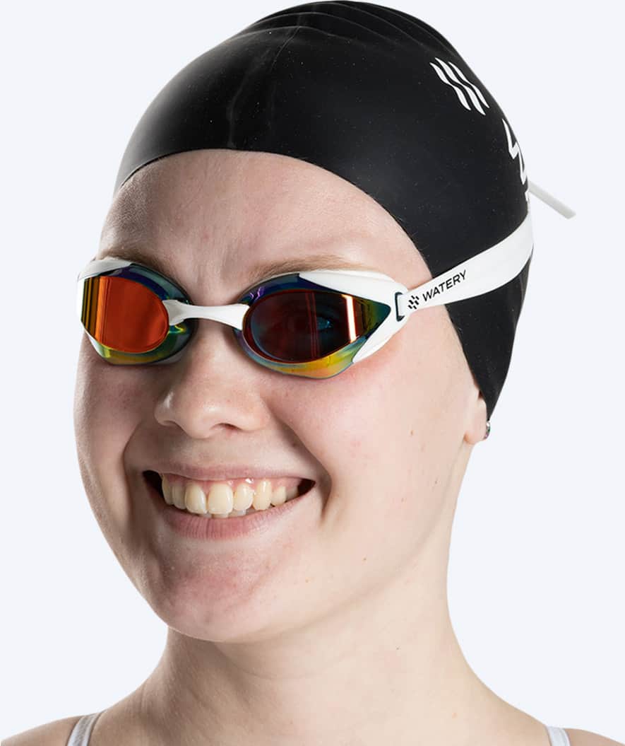 Watery Elite okulary do pływania - Poseidon Ultra Mirror - Biały/złoty - Image 11