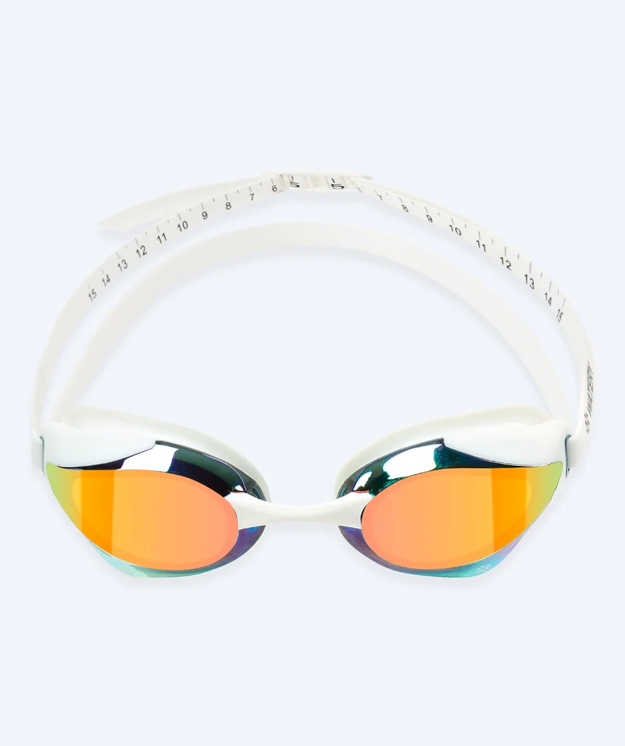 Watery Elite okulary do pływania - Poseidon Ultra Mirror - Biały/złoty - Image 2
