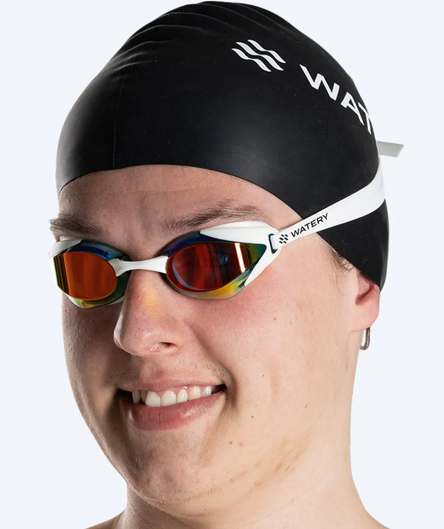 Watery Elite okulary do pływania - Poseidon Ultra Mirror - Biały/złoty - Image 8