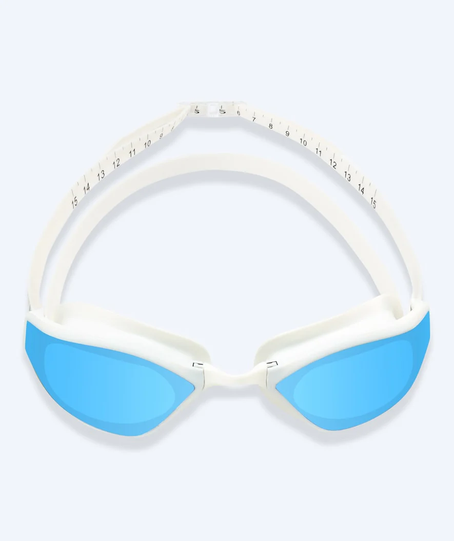 Watery Elite okulary do pływania - Storm Racer Mirror - Biały/niebieski - Image 2
