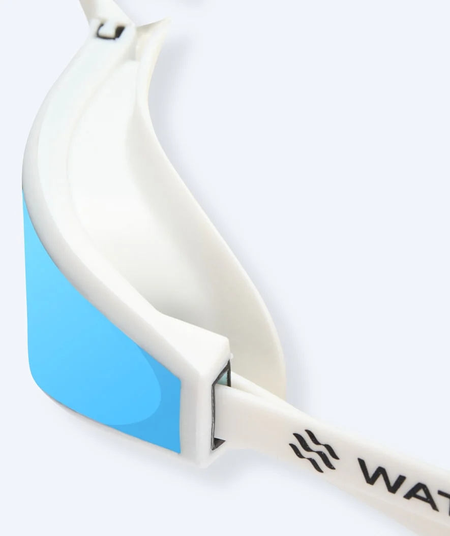 Watery Elite okulary do pływania - Storm Racer Mirror - Biały/niebieski - Image 6