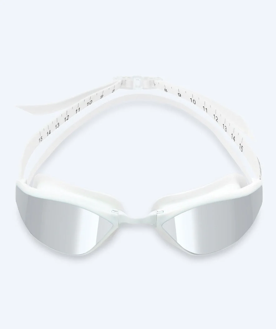 Watery Elite okulary do pływania - Storm Racer Mirror - Biały/srebrny - Image 2