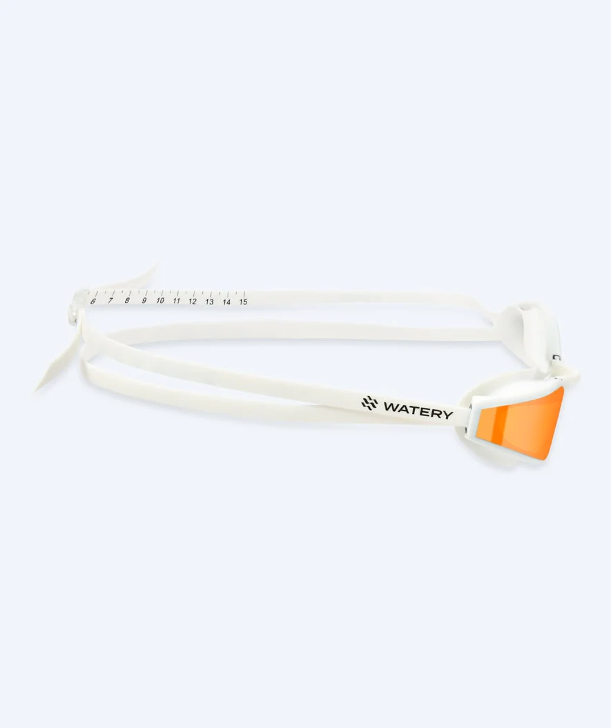 Watery Elite okulary do pływania - Storm Racer Mirror - Biały/złoty - Image 4