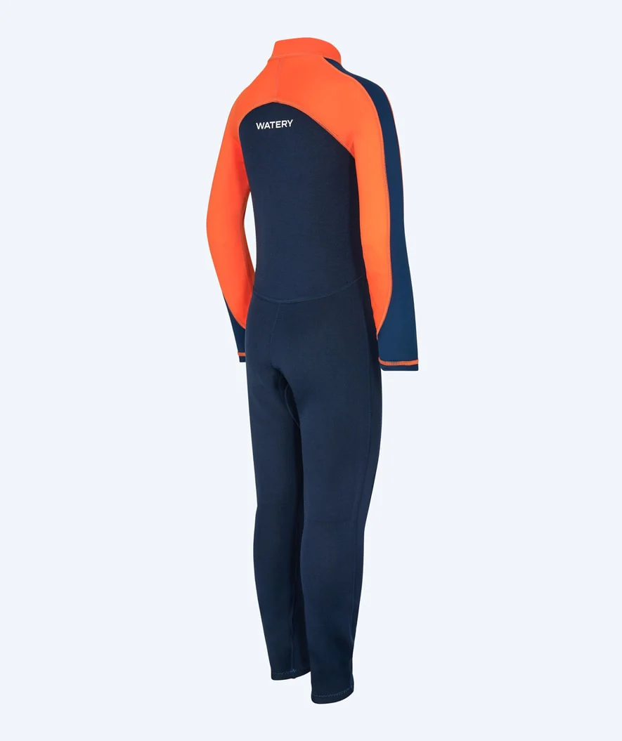 Watery kombinezon UV dla dzieci - Calypso Full-Body - Pomarańczowy/niebieski - Image 10