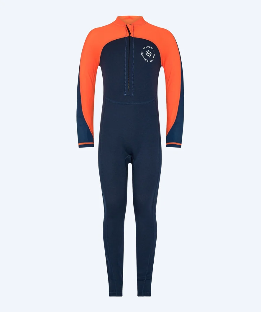 Watery kombinezon UV dla dzieci - Calypso Full-Body - Pomarańczowy/niebieski - Image 2
