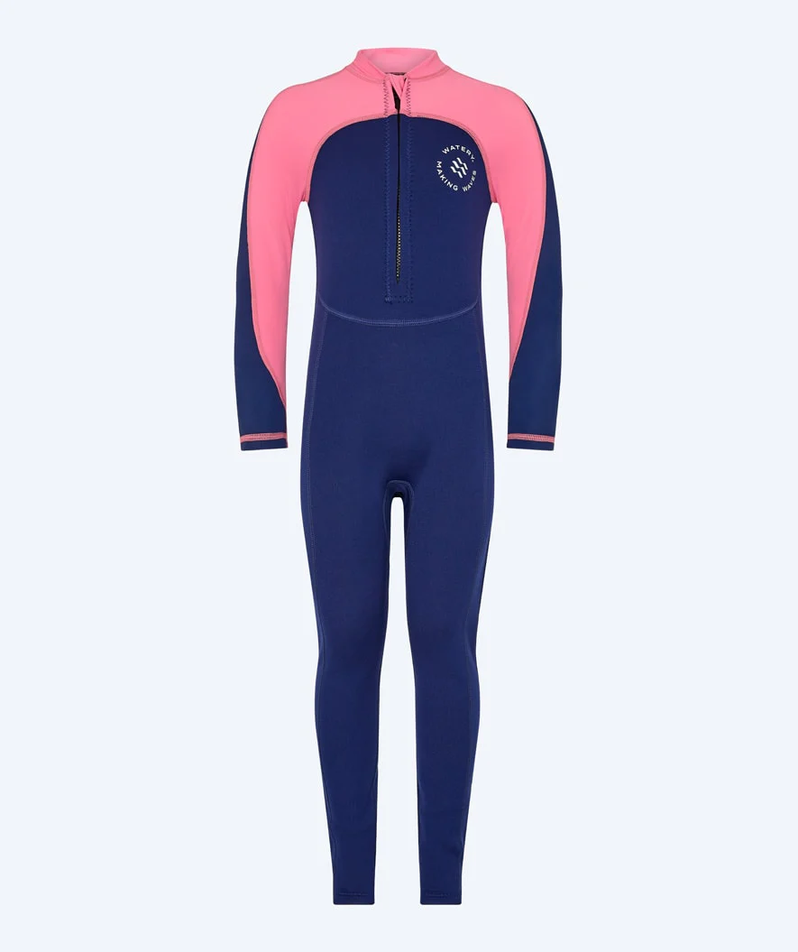 Watery kombinezon UV dla dzieci - Calypso Full-Body - Różowy/Ciemnoniebieski - Image 2