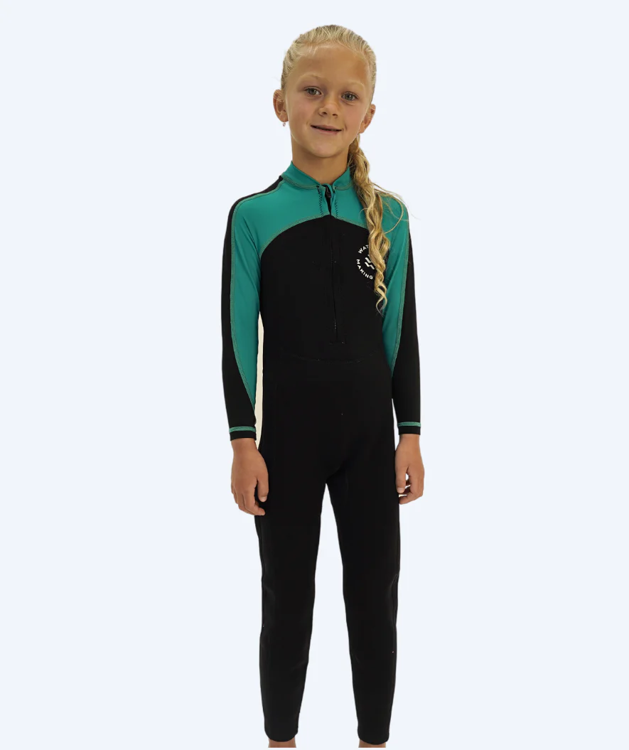 Watery kombinezon UV dla dzieci - Calypso Full-Body - Zielony/czarny - Image 15