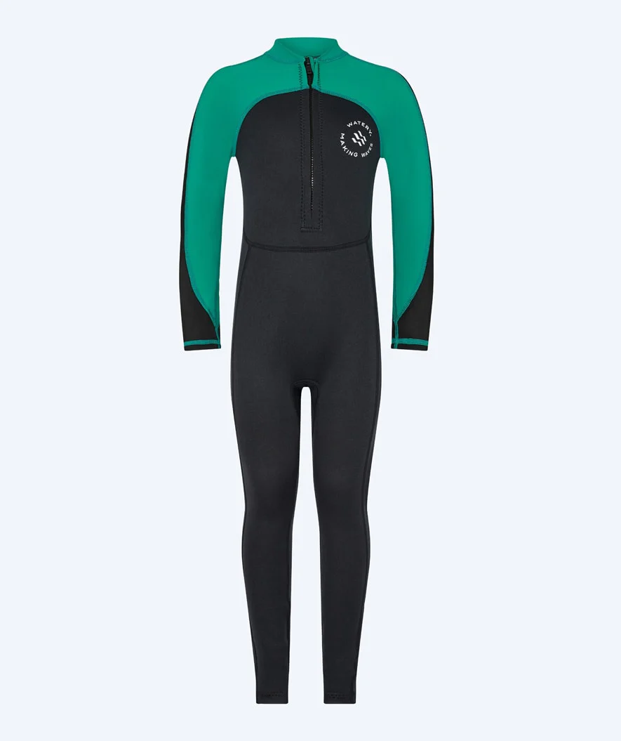 Watery kombinezon UV dla dzieci - Calypso Full-Body - Zielony/czarny - Image 2