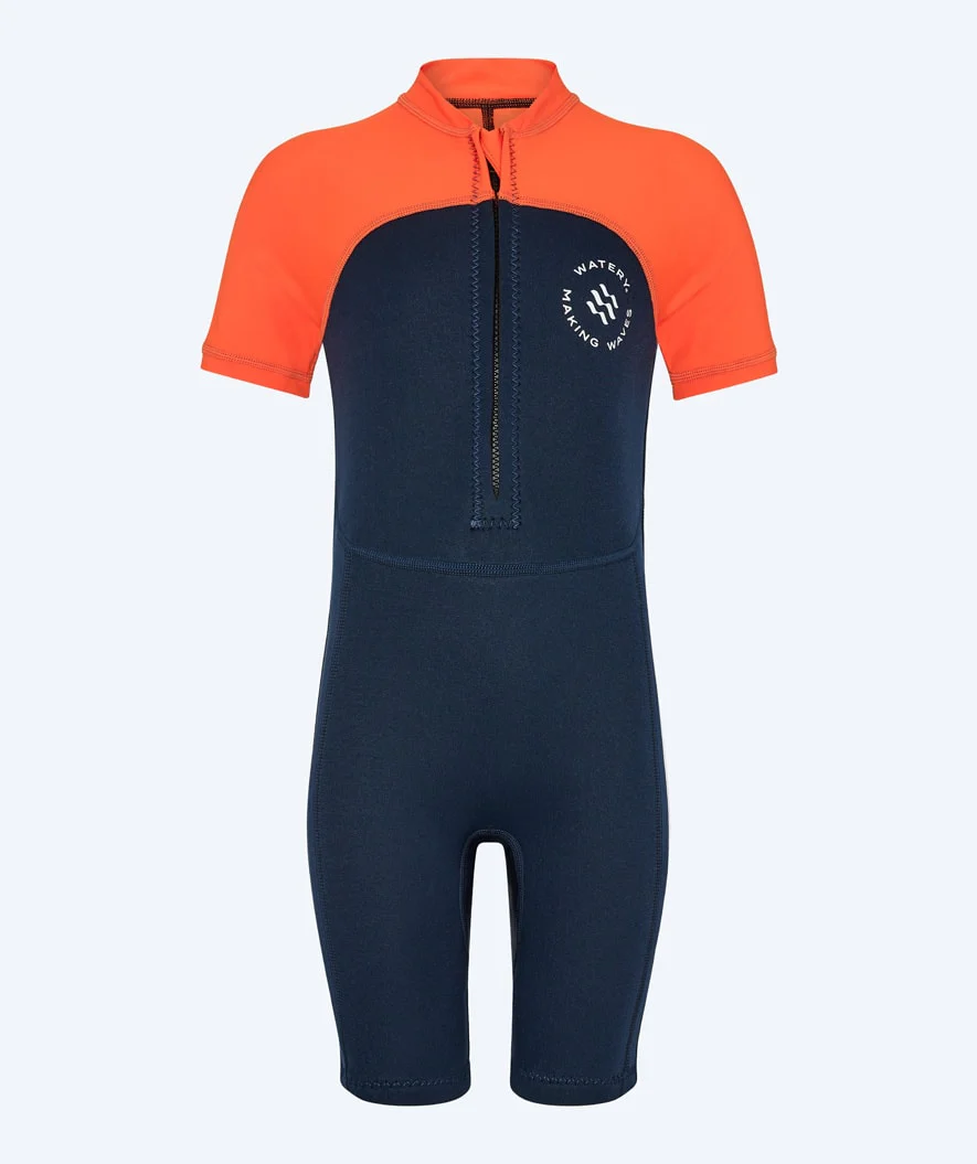 Watery kombinezon UV dla dzieci - Calypso Shorty - Pomarańczowy/niebieski - Image 3