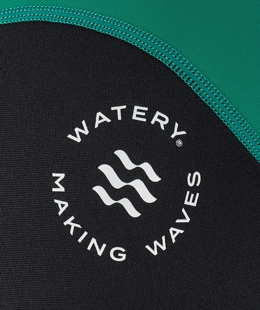 Watery kombinezon UV dla dzieci - Calypso Shorty - Zielono/czarny - Image 18