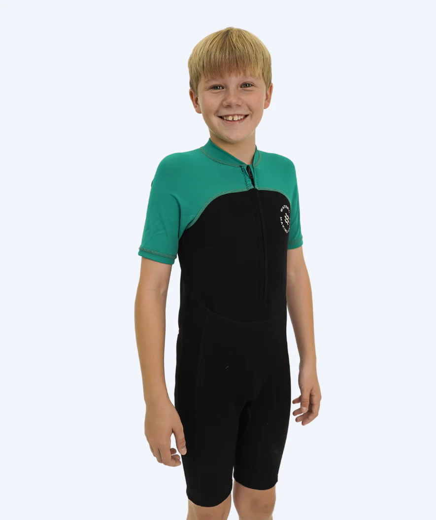 Watery kombinezon UV dla dzieci - Calypso Shorty - Zielono/czarny - Image 2