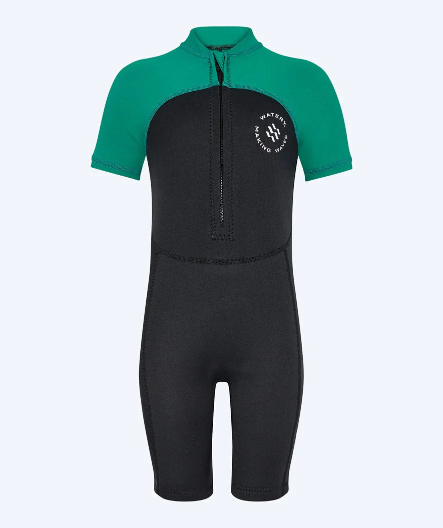 Watery kombinezon UV dla dzieci - Calypso Shorty - Zielono/czarny - Image 4