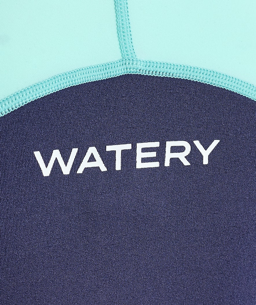 Watery kombinezon UV dla dzieci - Calypso z długimi rękawami - Atlantic Turquoise - Image 7