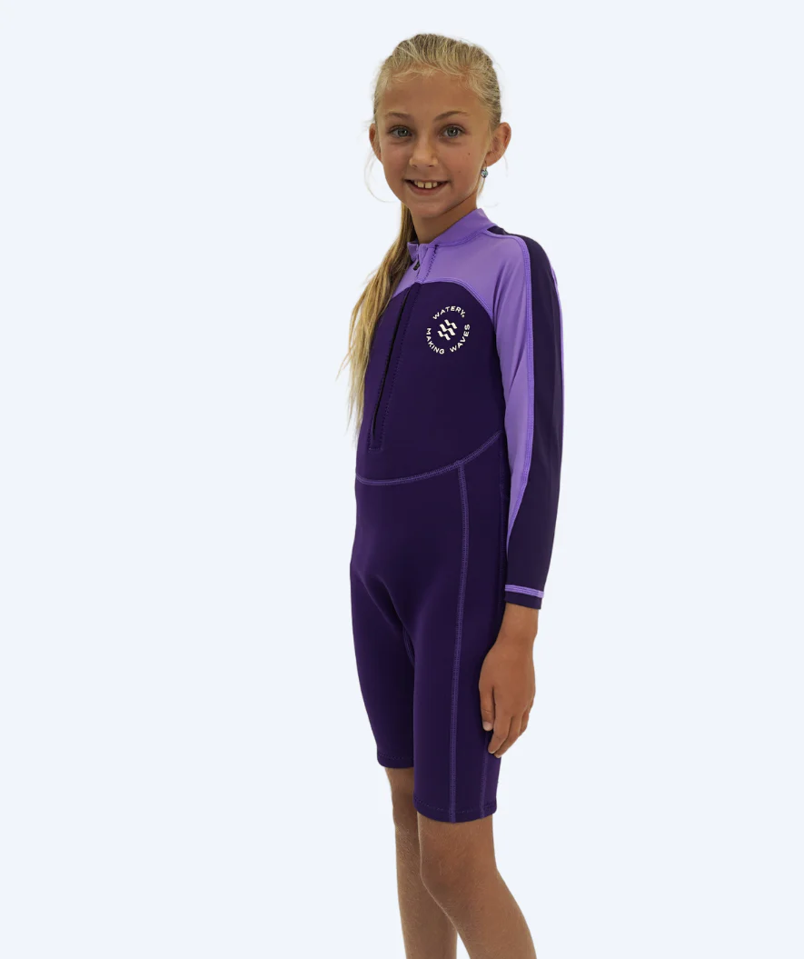 Watery kombinezon UV dla dzieci - Calypso z długimi rękawami - Fioletowy - Image 5