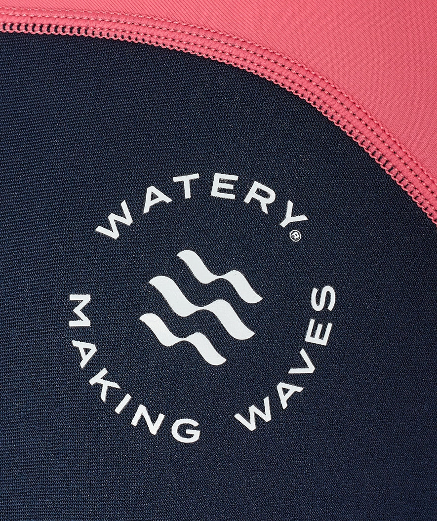 Watery kombinezon UV dla dzieci - Calypso z długimi rękawami - Koralowy/ciemnoniebieski - Image 12