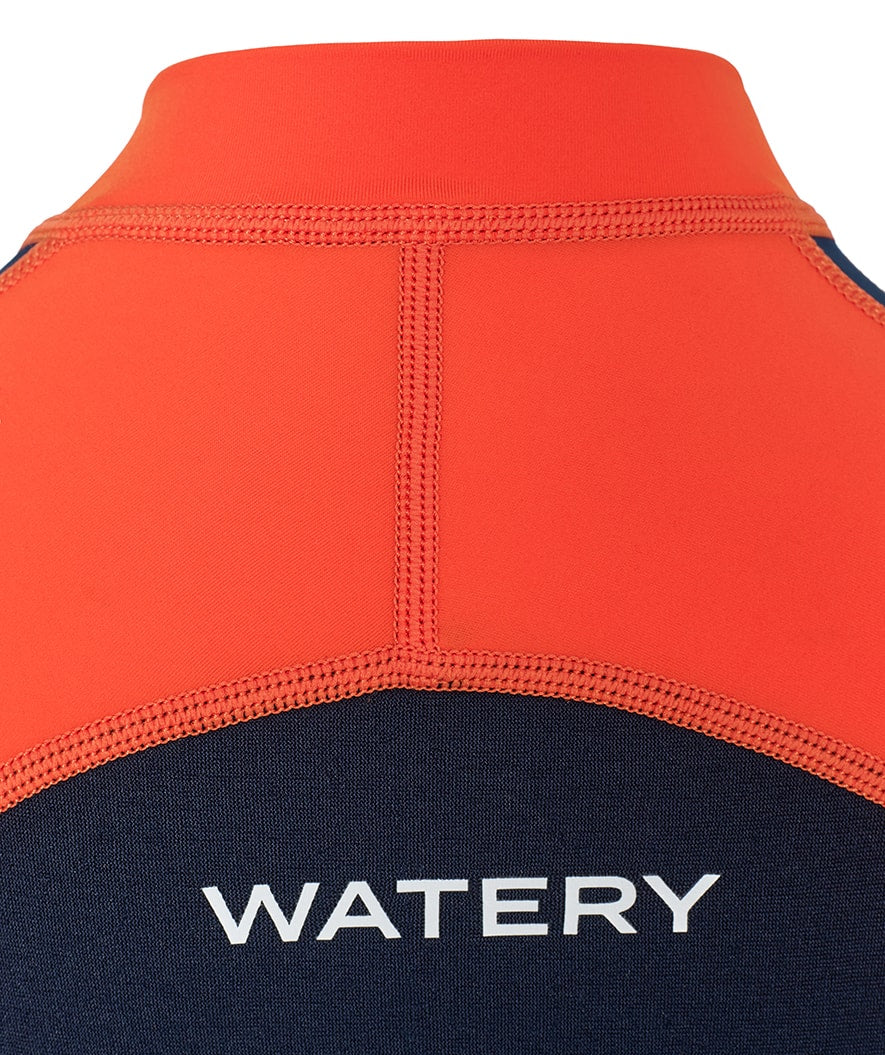 Watery kombinezon UV dla dzieci - Calypso z długimi rękawami - Pomarańczowy/niebieski - Image 10