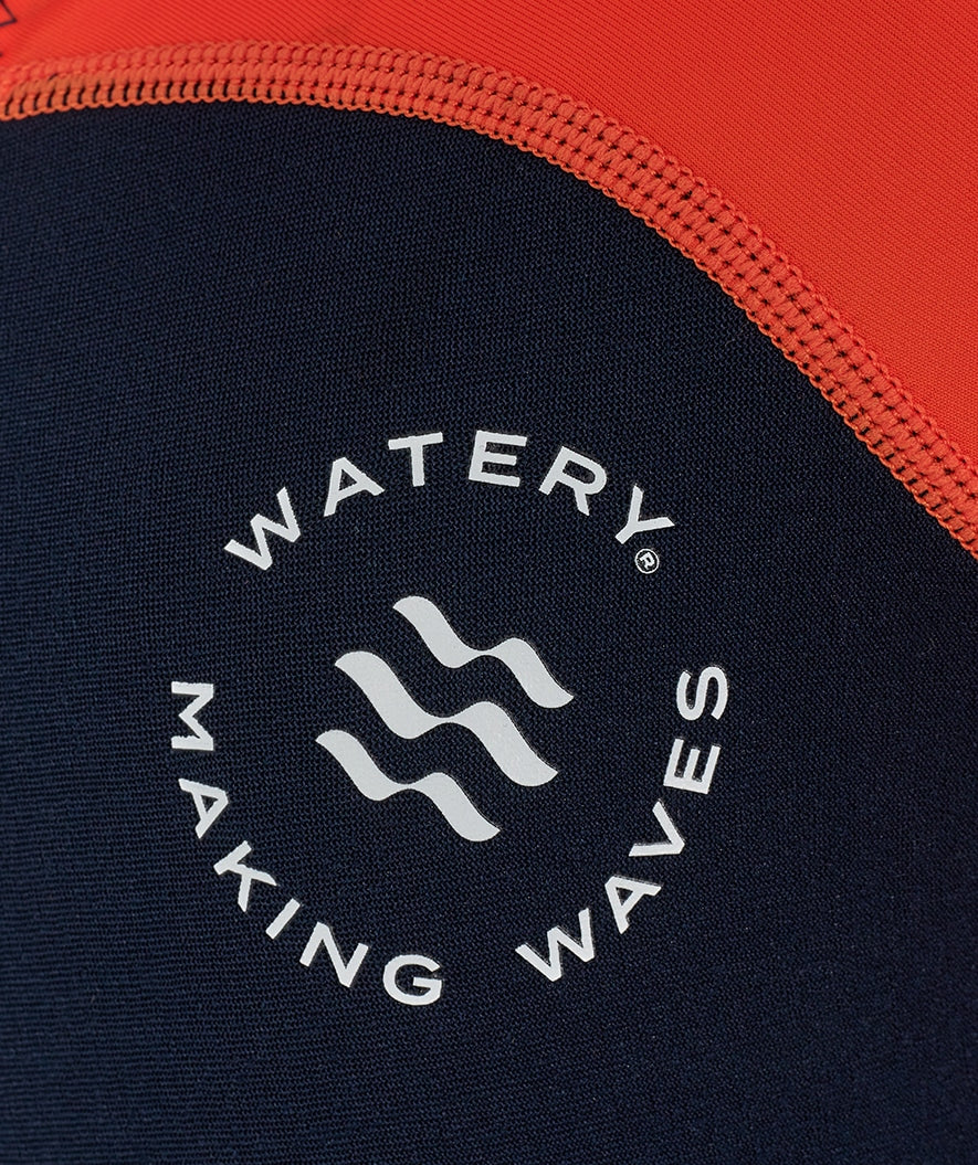 Watery kombinezon UV dla dzieci - Calypso z długimi rękawami - Pomarańczowy/niebieski - Image 12