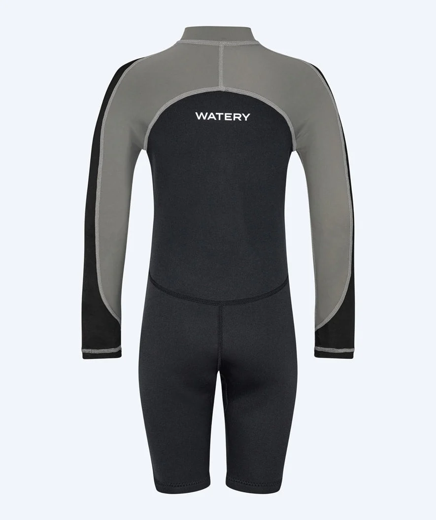 Watery kombinezon UV dla dzieci - Calypso z długimi rękawami - Szary/czarny - Image 3