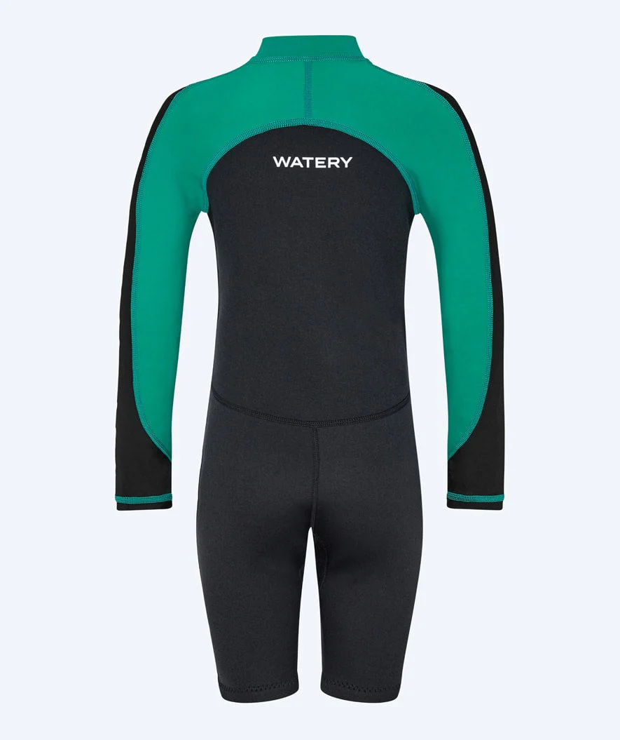 Watery kombinezon UV dla dzieci - Calypso z długimi rękawami - Zielony/czarny - Image 3