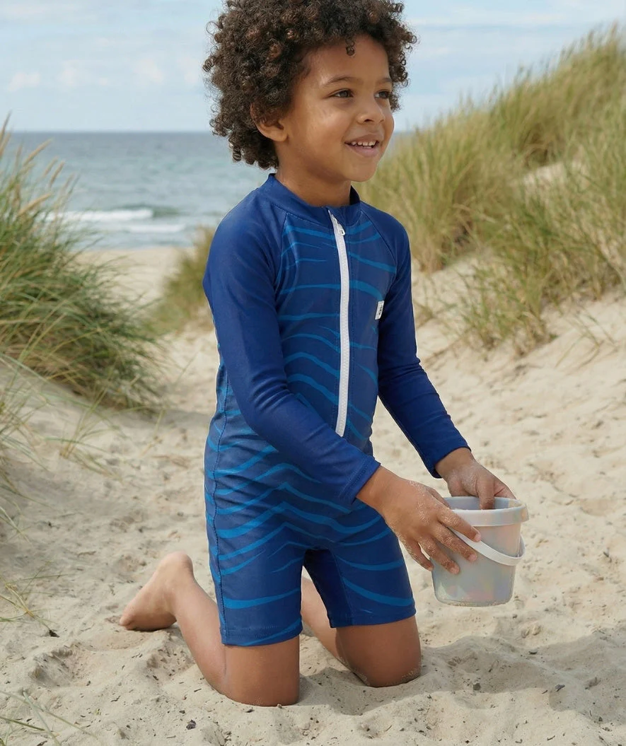 Watery kombinezon UV dla dzieci - Fjord Rashguard z długim rękawem - Ciemnoniebieski - Image 4