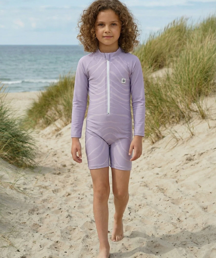 Watery kombinezon UV dla dzieci - Fjord Rashguard z długimi rękawami - Liliowy - Image 6