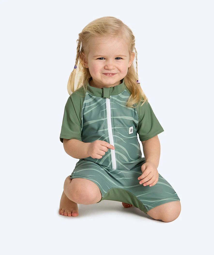 Watery kombinezon UV dla dzieci - Fjord Rashguard z krótkimi rękawami - Zielony - Image 4