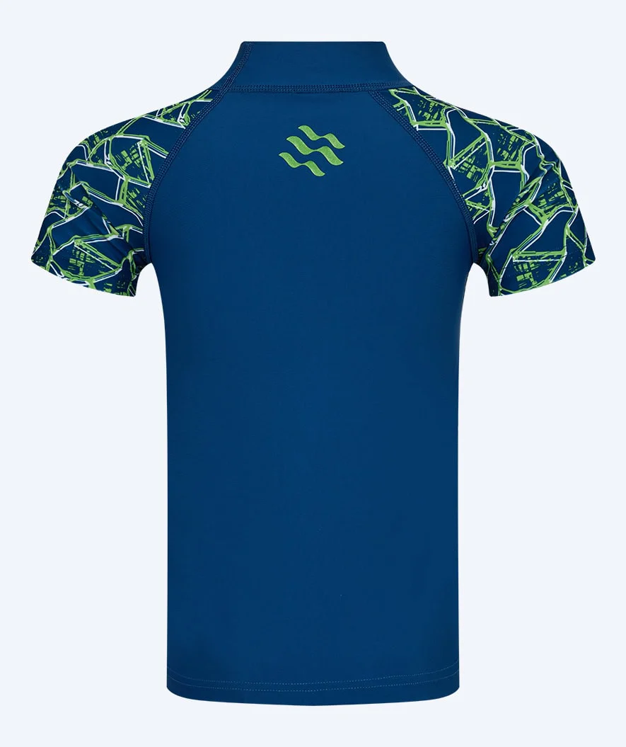 Watery koszulka UV dla dzieci - Katsu Kortærmet Rashguard - Zielony/ciemnoniebieski - Image 3