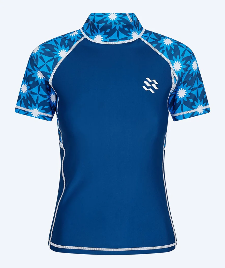 Watery koszulka UV dla kobiet - Aiko Kortærmet Rashguard - Niebieski/Ciemnoniebieski - Image 3