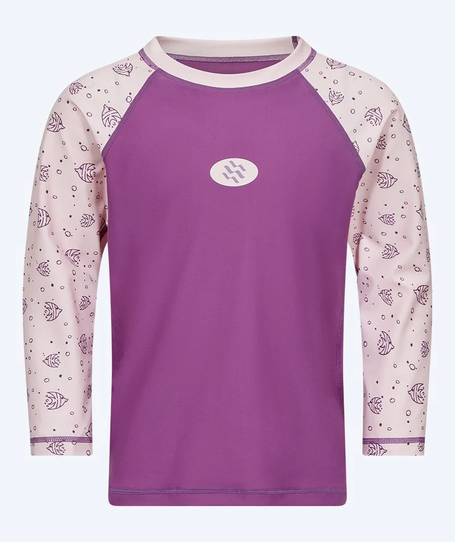 Watery koszulka UV dla dzieci - Brandman Rashguard z długimi rękawami - Różowy/fioletowy - Image 10