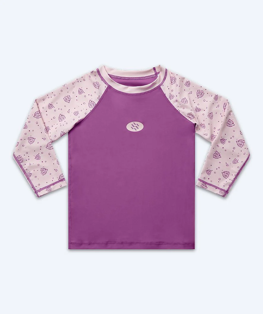 Watery koszulka UV dla dzieci - Brandman Rashguard z długimi rękawami - Różowy/fioletowy - Image 11