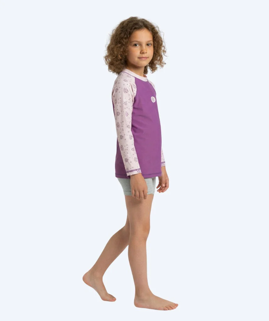 Watery koszulka UV dla dzieci - Brandman Rashguard z długimi rękawami - Różowy/fioletowy - Image 5