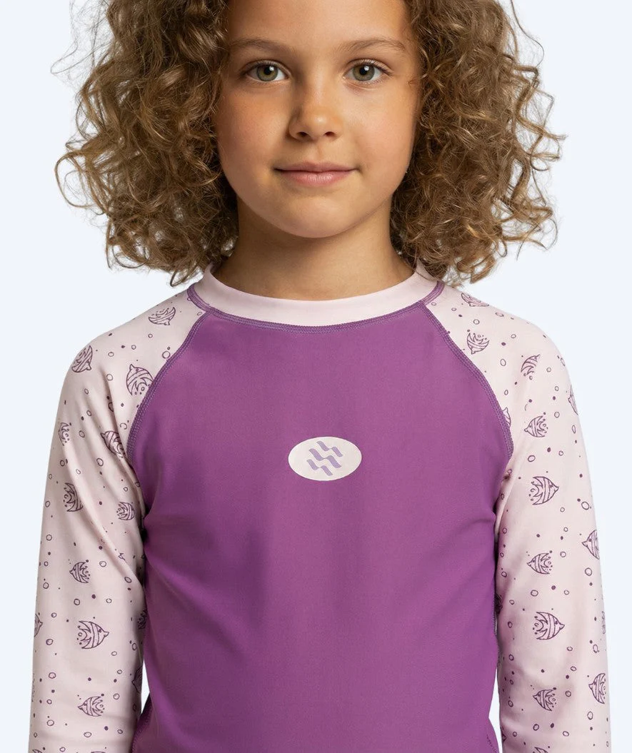 Watery koszulka UV dla dzieci - Brandman Rashguard z długimi rękawami - Różowy/fioletowy - Image 7