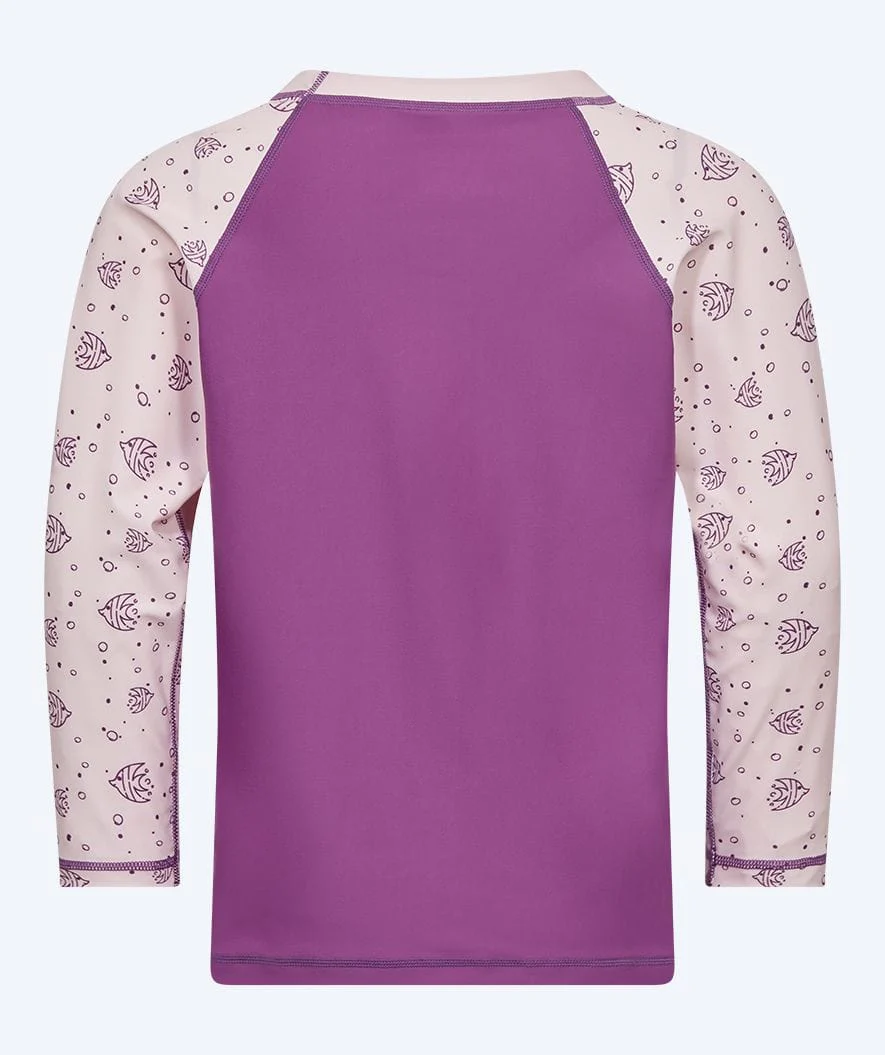 Watery koszulka UV dla dzieci - Brandman Rashguard z długimi rękawami - Różowy/fioletowy - Image 9