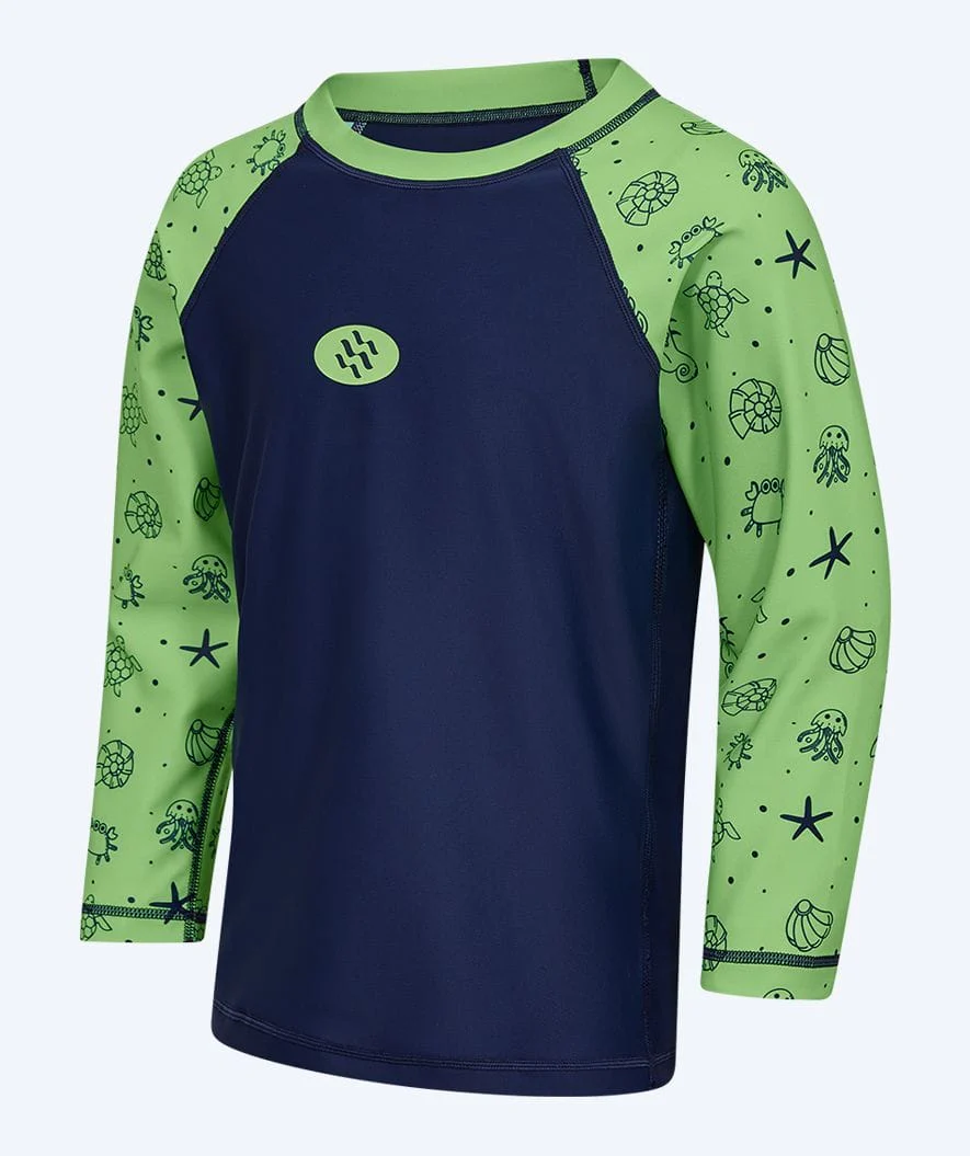 Watery koszulka UV dla dzieci - Brandman Rashguard z długimi rękawami - Zielony/niebieski - Image 6