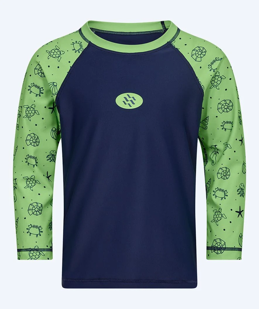Watery koszulka UV dla dzieci - Brandman Rashguard z długimi rękawami - Zielony/niebieski - Image 8