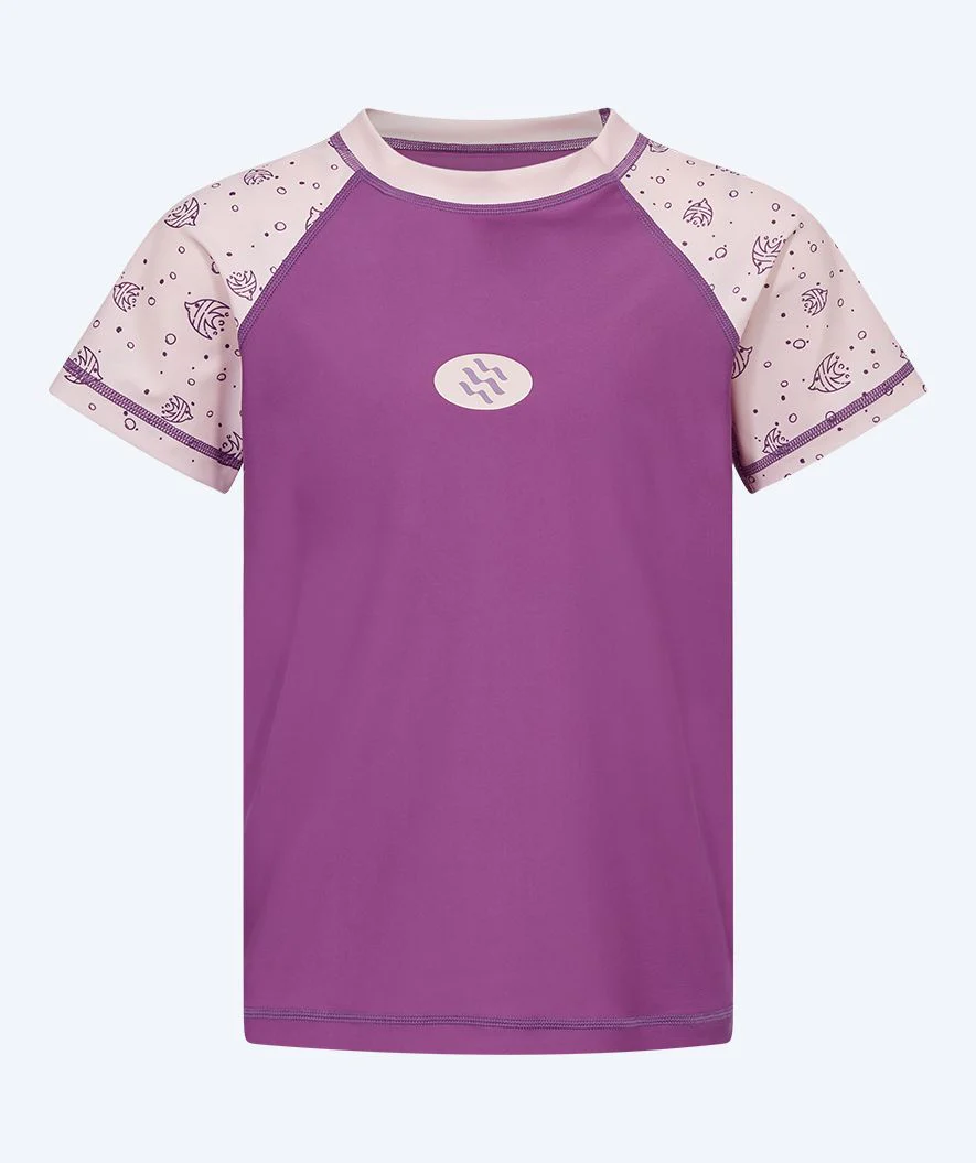Watery koszulka UV dla dzieci - Brandman Rashguard z krótkimi rękawami - Różowo/fioletowa - Image 10