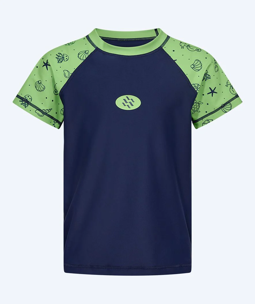 Watery koszulka UV dla dzieci - Brandman Rashguard z krótkimi rękawami - Zielony/niebieski - Image 10