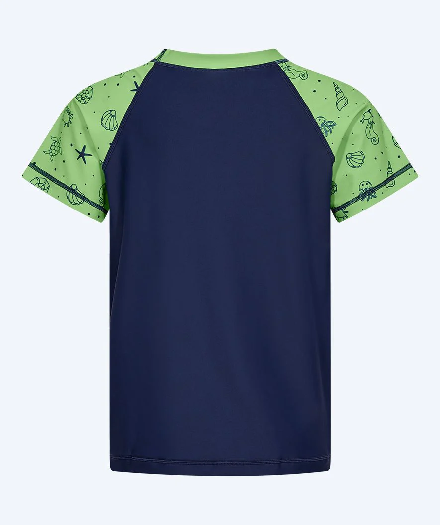 Watery koszulka UV dla dzieci - Brandman Rashguard z krótkimi rękawami - Zielony/niebieski - Image 9