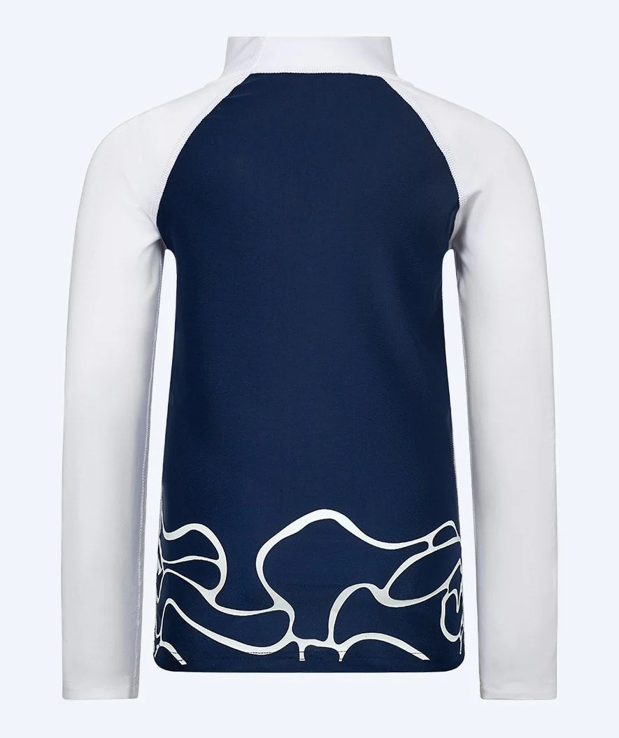 Watery koszulka UV dla dzieci - Chilton Rashguard z długimi rękawami - Ciemnoniebieski/Biały - Image 13