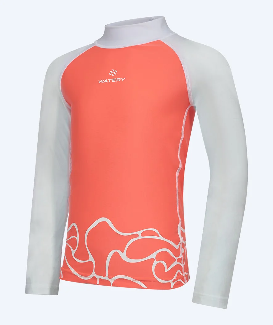 Watery koszulka UV dla dzieci - Chilton Rashguard z długimi rękawami - Różowy/biały - Image 10