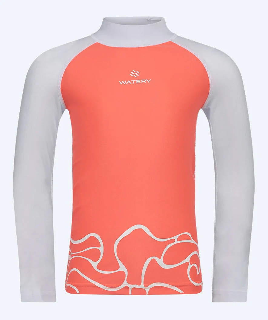 Watery koszulka UV dla dzieci - Chilton Rashguard z długimi rękawami - Różowy/biały - Image 11