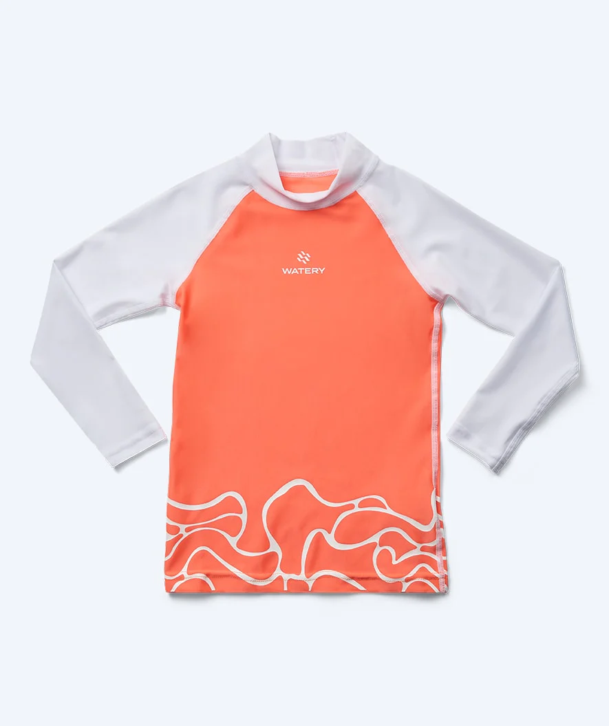 Watery koszulka UV dla dzieci - Chilton Rashguard z długimi rękawami - Różowy/biały - Image 13